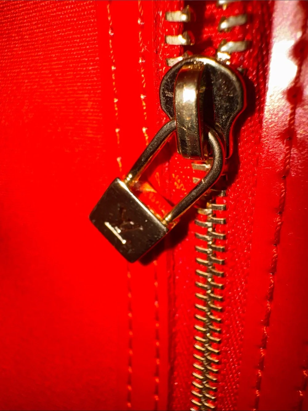 Louis Vuitton Wilshire PM Patent Leather Tote in Orange
